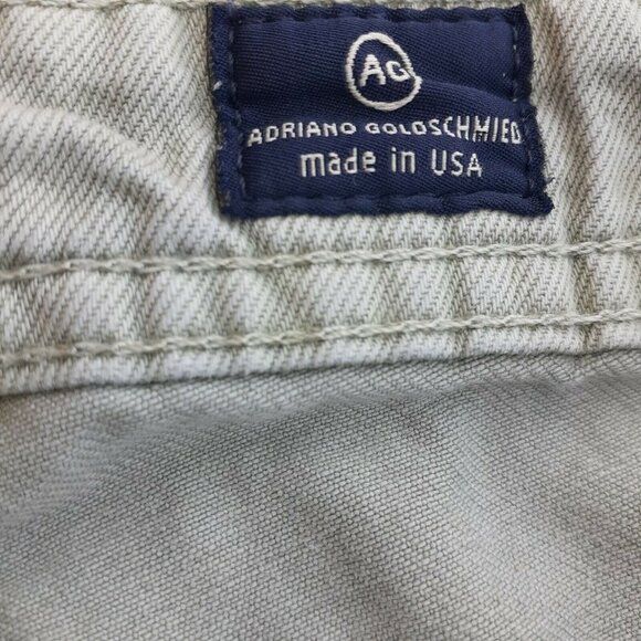 AG Adriano Goldschmied The Matchbox Slim Straight Pale Avocado Green Pan… - Picture 4 of 7